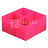 Форма для льда «Куб» силикон 4 ячейки 4,5х4,5см «Bar Ware» P.L.Proff Cuisine