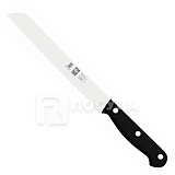 Нож хлебный 20см черная ручка «TECHNIK» ICEL