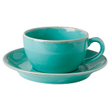 Чашка 340мл, цв.бирюзовый «Seasons Turquoise» Porland (кр24) фарфор