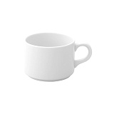 Чашка чайная 230мл d8см h6см, цв.белый штабелир. «Prime» Ariane (кр12) фарфор