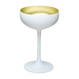 Шампанское-блюдце 230мл, цв. бело-золотой «Elements» Stolzle (d9,5см h14,7см кр6) хр.стекло