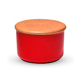 Емкость 300 мл, D=11 см, H=7 см, для хранения с крышкой, красная, «Natural Chic», Emile Henry