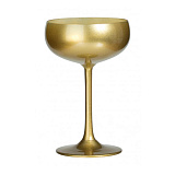 Шампанское-блюдце 230мл, цв. золотой «Elements» Stolzle (d9,5см h14,7см кр6) хр.стекло Gold