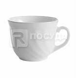 Чашка чайная 220мл d8.7см h6.5см, цв.белый «Trianon» Arcoroc (кр6) стеклокерамика