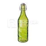 Бутылка 1,0л с крышкой, цв.зеленый «EcoLine» P.L.Proff Cuisine (d9см h31,4см кр1) стекло