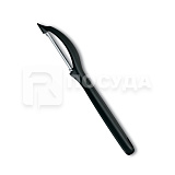 Овощечистка с плавающим продольным лезвием черная ручка Victorinox