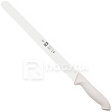 Нож L=36 см, для нарезки с белой рукояткой и волнистой кромкой, «HORECA PRIME», ICEL