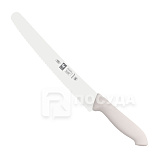Нож кондитерский 25см волнистое лезвие белая ручка «HORECA PRIME» ICEL