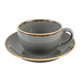 Чашка 250мл, цв.темно-серый «Seasons Dark Gray» Porland (кр24) фарфор