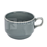 Чашка 250 мл, фарфор, чайная, цв.темно-серый, «Bravo», GIPFEL
