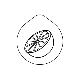 Крышка 7,6x7 см, H=3,2 см, нерж, с рисунком «Грейпфрут», «ACCESSOIRES», Frilich