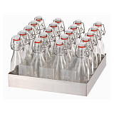 Поднос 30,6x30,6 см, H=19,5 см, с 20 бутылками по 200 мл для подставки 33х33 см, «RAISER», Frilich