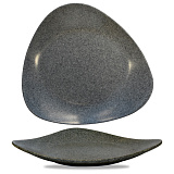 Тарелка 35x32,5 см, треугольная мелкая, цв.серый, «Lotus Melamine», Churchill