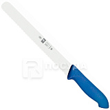 Нож L=30 см, для нарезки с синей рукояткой и волнистой кромкой, «HORECA PRIME», ICEL