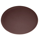 Поднос D=46 см, прорез., круглый, коричневый «Jiwins», MACO