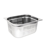 Гастроемкость GN 1/2, 10 л, H=15 см, нерж, перфорированная, Gerus