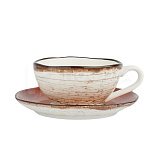Пара кофейная 75мл d7,2см h3,9см «Wood Fusion» P.L.Proff Cuisine (кр6) фарфор