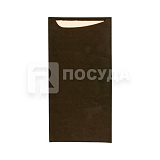 Конверт-салфетка 11,2х22,5 см, для столовых приборов, цв.черный, «AIRLAID», Garcia de Pou