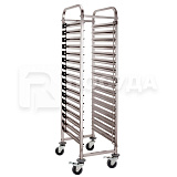 Тележка-шпилька 38x55 см, Н=173,5 см, на колесиках, на 15 гастроемкостей с фиксатором, разб, NoBrand