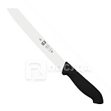 Нож L=20 см, хлебный с черной рукояткой, «HORECA PRIME», ICEL