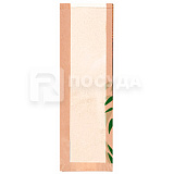 Пакет 14+4х60 см, бумажный, для хлеба с окном, «FEEL GREEN», Garcia de Pou
