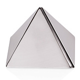 Форма 200 мл, 8,5x8,5 см, H=8,5 см, нерж, кондитерская «Пирамида», WAS