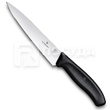 Нож L=19 см, разделочный, в блистере, цв.черный, Victorinox