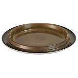 Блюдо 23x23 см, для закусок, круглое коричневое, «RAISER», Frilich