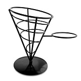 Корзина D=12 см, H=18,5 см, для подачи конусная? чёрная, Henry Foodservice