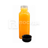 Бутылка 350 мл, 5,5х5,5 см, H=16,5 см, с пласт.крышкой ПЭТ, прозрачная, Garcia de Pou