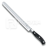Нож L=39,5 (26) см, кованая сталь, для тонкой нарезки, с рифл.краем шир.=3 см, «Grand Maitre», Victo