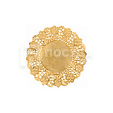 Салфетка D=12 см, металлизированная, ажурная, золотая, Garcia de Pou
