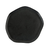 Тарелка мелкая с волнообразным краем d21см, цв.черный «Seasons Black» Porland (кр6) фарфор