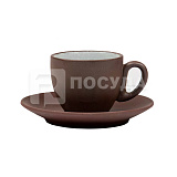 Пара кофейная 100мл d6,3см h5,2см «Taiga Untouched Matt White» P.L.Proff Cuisine (кр8) фарфор