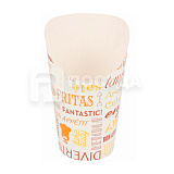 Контейнер D=8,5 см, Н=13,5 см, картонный, вертикальный для фри / снеков, «PAROLE», Garcia de Pou