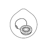 Крышка 7,6x7 см, H=3,2 см, нерж, с рисунком «Киви», «ACCESSOIRES», Frilich