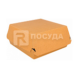 Коробка 17,5х18 см, Н=7,5 см, картонная, для бургера, натуральный цв., Garcia de Pou