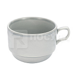 Чашка 250 мл, фарфор, чайная, цв.светло-серый, «Bravo», GIPFEL