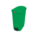 Контейнер 50 л, 52,7x34,3 см, H=72,1 см, с торцевой педалью Step-On, зеленый, «Slim Jim», Rubbermaid Контейнер 50 л, 52,7x34,3 см, H=72,1 см, с торцевой педалью Step-On, зеленый, «Slim Jim», Rubbermaid
