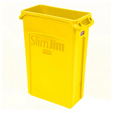 Контейнер 87 л, 55,8x27,9 см, H=76,2 см, c вентиляционными каналами, желтый, «Slim Jim», Rubbermaid