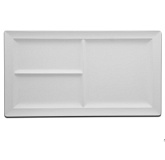 Тарелка 38,8x21,3 см, прямоугольная 3-секционная «CLASSIC GOURMET», RAK Porcelain