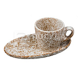 Пара кофейная 80мл «Brown Spider Silk Stockholm» P.L.Proff Cuisine (кр6) керамика