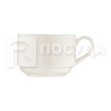 Чашка чайная 180мл d7,8см h6см штабелир., цв.белый «White Classic» Bonna (кр6) фарфор Banquet