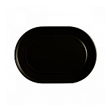 Тарелка / крышка 21x14,5 см, H=1,5 см, овальная, черная, «Welcome», Emile Henry
