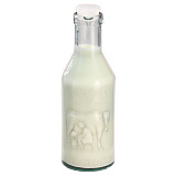 Бутылка 1 л, D=10 см, H=30 см, с пробкой и рисунком на молочный мотив, «CARAFINE», Frilich