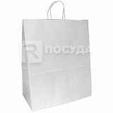 Пакет 40+20х48 см, бумажный, с ручками, белый, Garcia de Pou