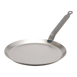 Сковорода для блинов d24см белая сталь h1,3см (индукция) «Carbone Plus» de Buyer