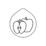 Крышка 7,6x7 см, H=3,2 см, нерж, с рисунком «Яблоко», «ACCESSOIRES», Frilich