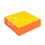 Коробка 20х20 см, Н=8 см, для кондитерских изделий, оранжевая-жёлтая, Garcia de Pou