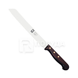 Нож L=18 см, хлебный с ручкой из палисандра, «TRADITION», ICEL